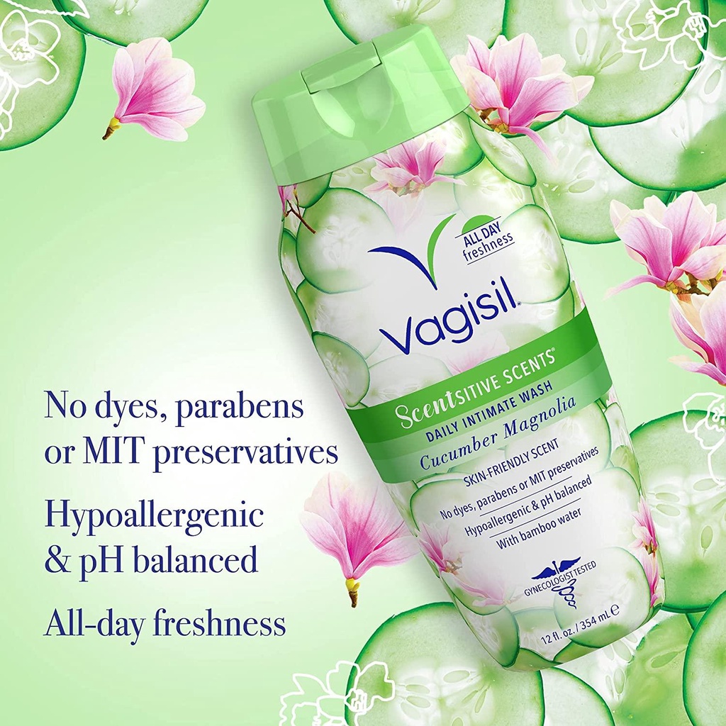 Vagisil dung dịch vệ sinh Cucumber Magnolia - Made in USA