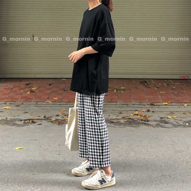 Quần suông kẻ caro 01