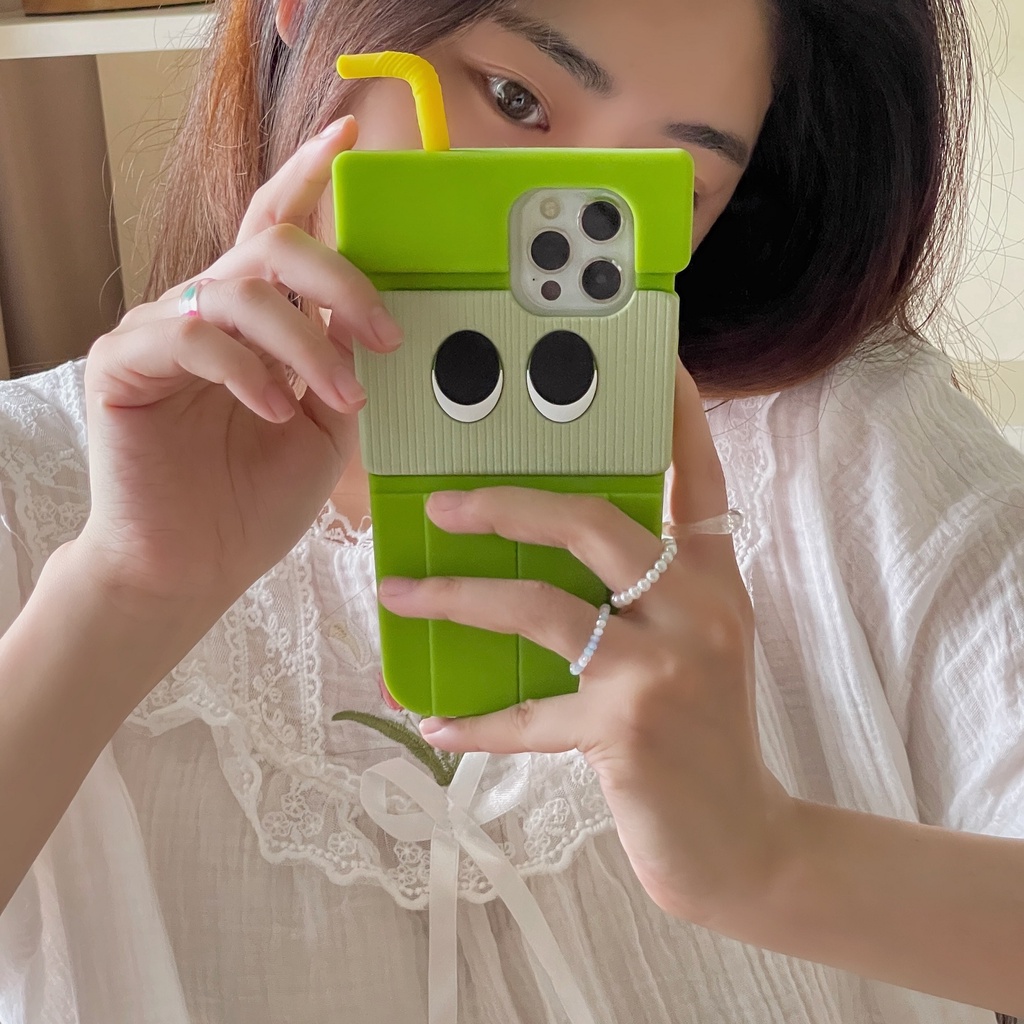 Ốp Điện Thoại Cao Su Chống Sốc Họa Tiết Nước Ép 3D Cho IPhone 6 6S 7 8 Plus SE 2020 X XR XS Max 11 12 13 14 Pro Max Plus