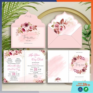 THIỆP CƯỚI PHONG BÌ IN ẢNH - ĐÃ BAO GỒM IN NỘI DUNG