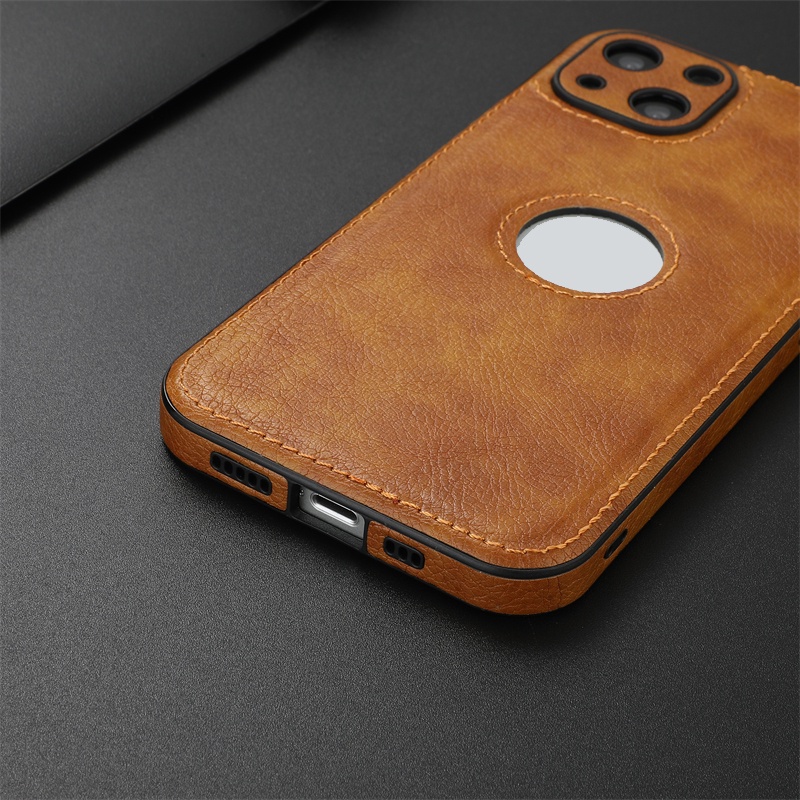 Ốp Điện Thoại Da Mềm Chống Sốc Chống Rơi Có logo Cho iphone 15 14 13 12 11 pro max xs xr x Sự Bảo Vệ