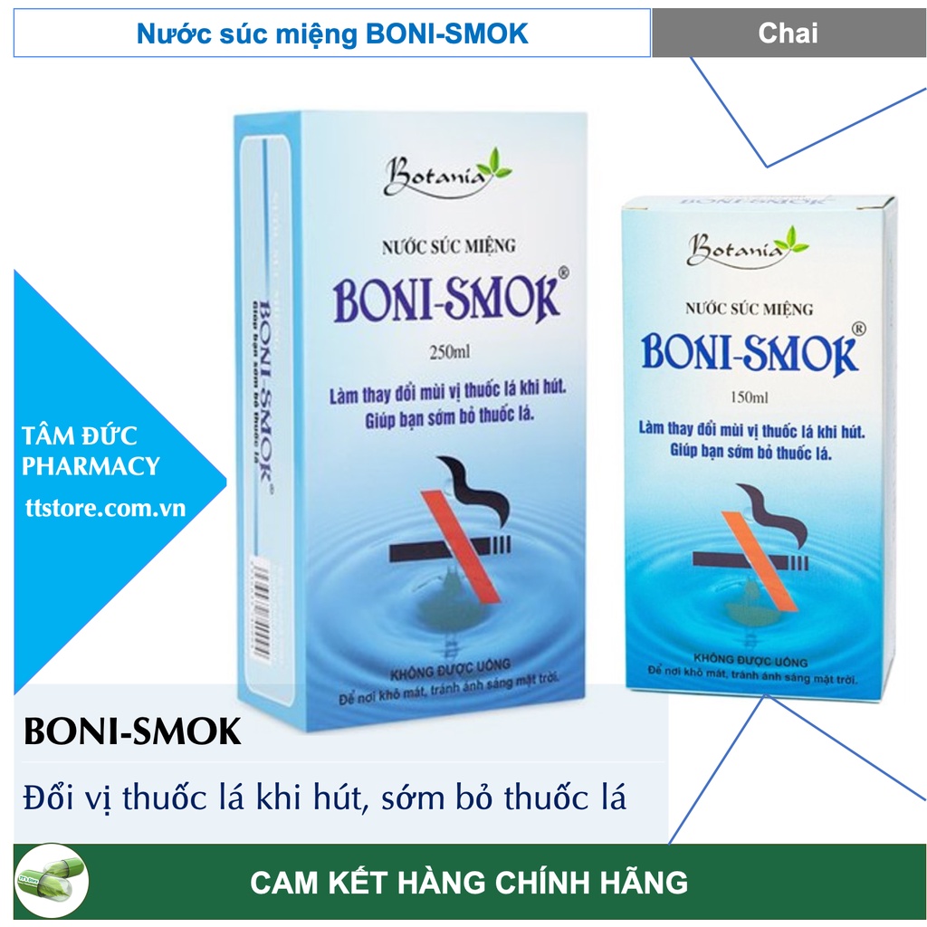 Nước súc miệng Boni Smok - Nước súc miệng cai thuốc lá [BoniSmok]