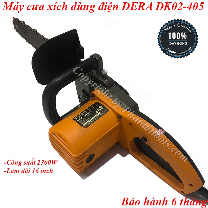 [ RẺ VÔ ĐỊCH ] Máy cưa xích dùng điện DERA DK02-405 - Công suất 1300w - Siêu bền- gọn - nhẹ - mạnh
