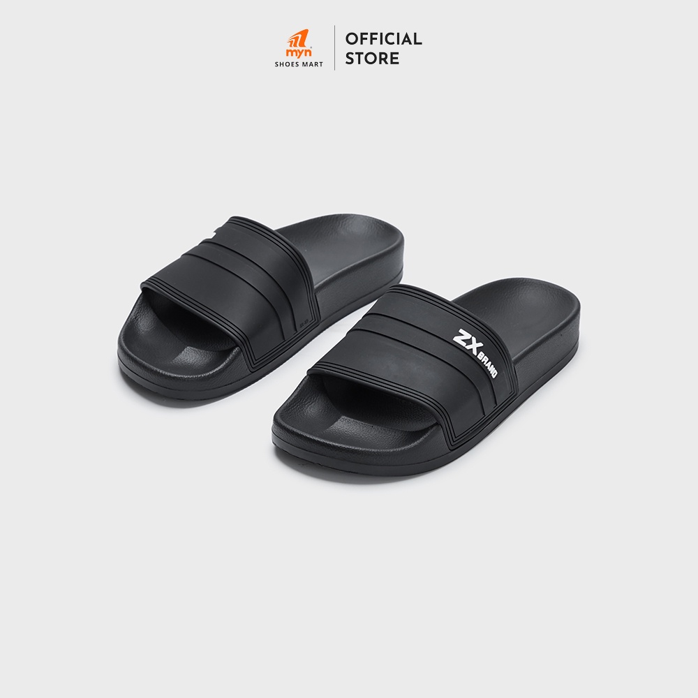 Dép ZX quai ngang - ZX Brand ALL BLACK
