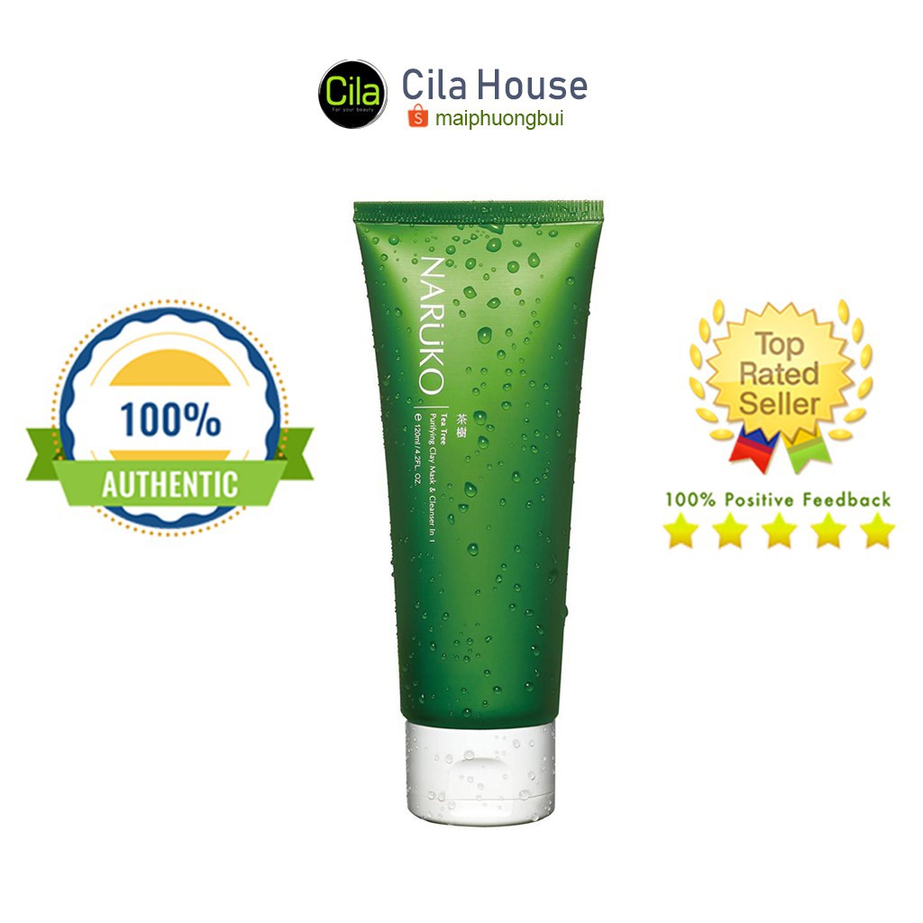 Sữa rửa mặt Naruko tràm trà dạng bùn Clay Mask and Cleanser 3in 1 - Cila House