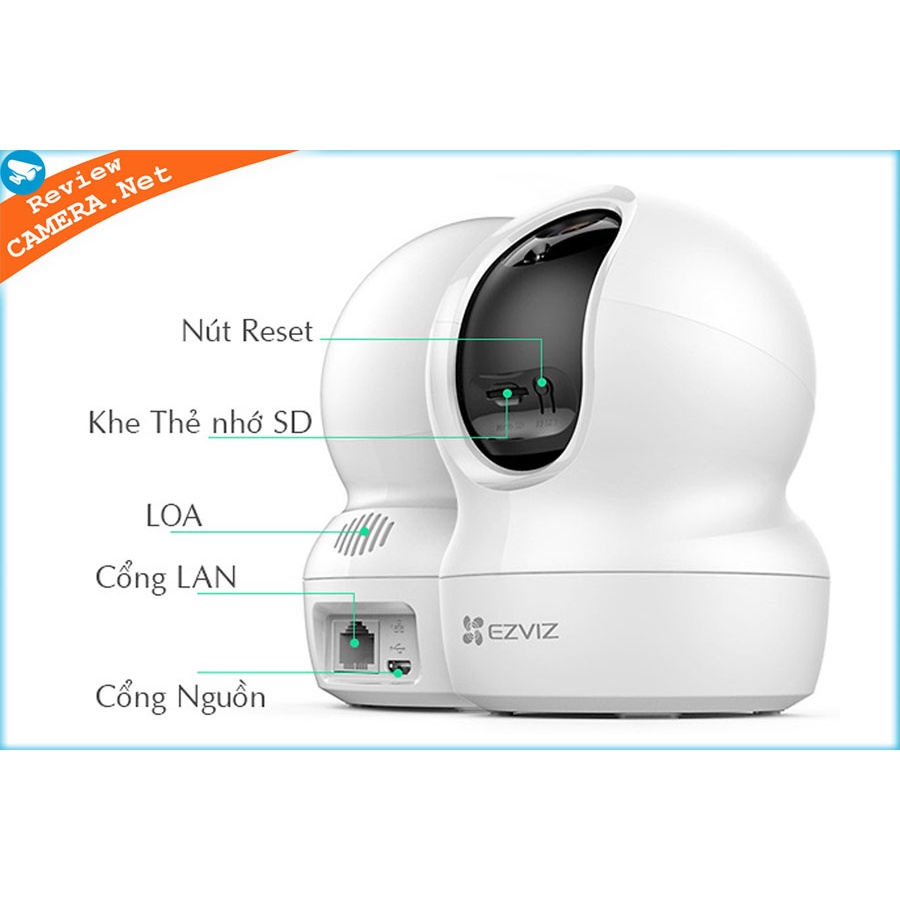 Camera wifi không dây, xoay 360 độ, Ezviz TY1 C6N 4MP 2K siêu nét, đàm thoại 2 chiều, theo dõi chuyển động (BH 2 năm)