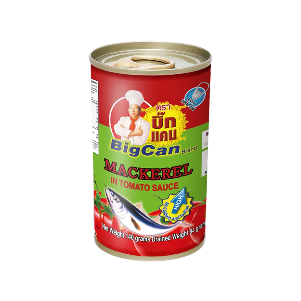 Lốc 10 hộp cá sốt cà chua BigCan Thái Lan 1.4kg/lốc, gồm cá mòi và cá nục