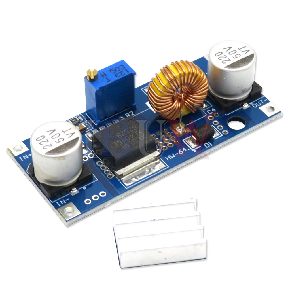 1 Mô Đun Hạ Áp 5A XL4015 DC-DC 4-38V Xuống 1.25-36V 24V 12V 9V 5V