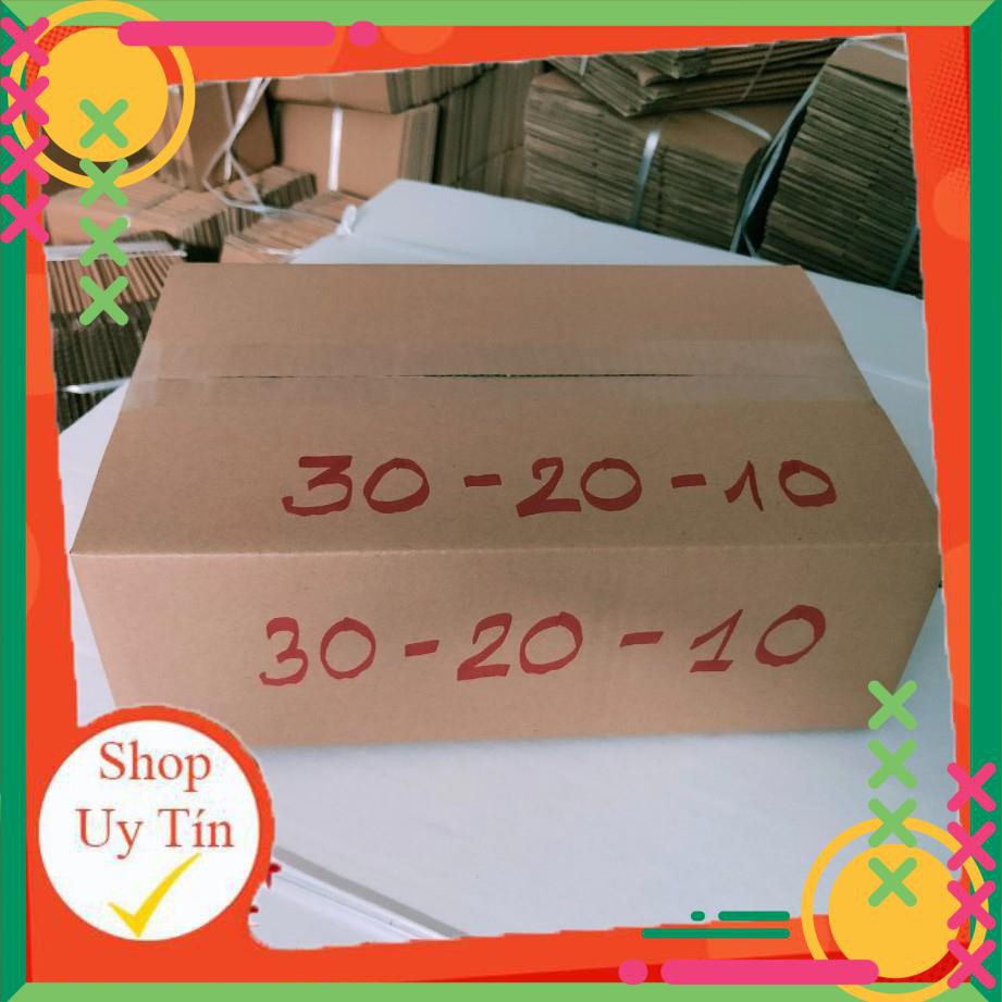 (Combo) 50 Hộp carton 30*20*10 cm, hộp giấy carton đóng hàng siêu rẻ tại TPHCM