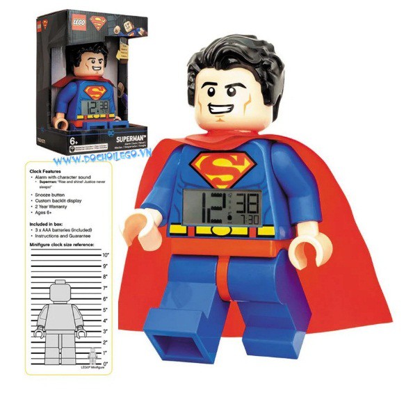 LEGO Alarm clock Superman 7001071 - Đồng hồ báo thức nhân vật Batman