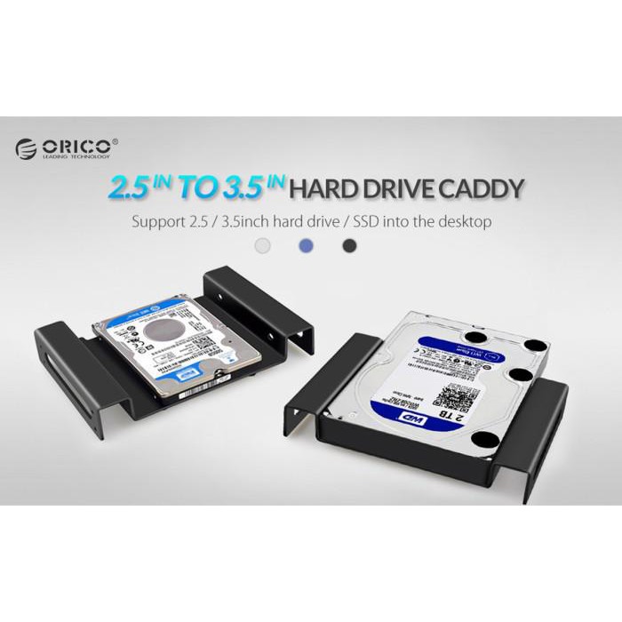 Ốp Vỏ Nhôm Bảo Vệ Ổ Cứng Ssd Orico 2.5 / 3.5 Caddy Ac52535-1S