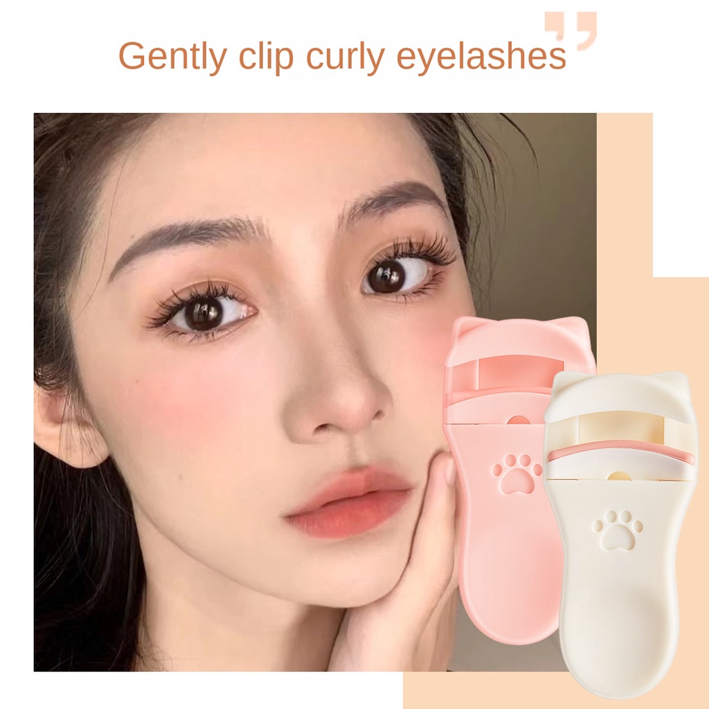 Dụng Cụ Trang Điểm Mắt Mèo Dễ Thương Uốn Cong Lông Mi Lâu Trôi Tạo Kiểu Ba Chiều Không Bị Trượt Mắt Nhỏ Và Di Động