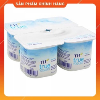 Vỉ 4 hộp sữa chua th true yogurt 100g có đường/ không đường/ ít đường