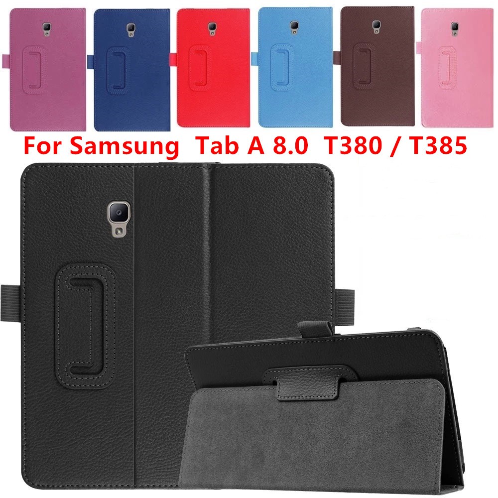 Bao da máy tính bảng PU nam châm thông minh dành cho Samsung Galaxy Tab A 8.0 2017 SM-T380 T385 T380 T385