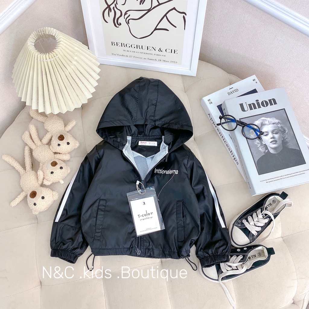 SALE BỘ ÁO KHOÁC GIÓ 2 LỚP CAO CẤP BÉ TRAI BÉ GÁI XINH XẮN SIZE 10-30KG(AKIC)