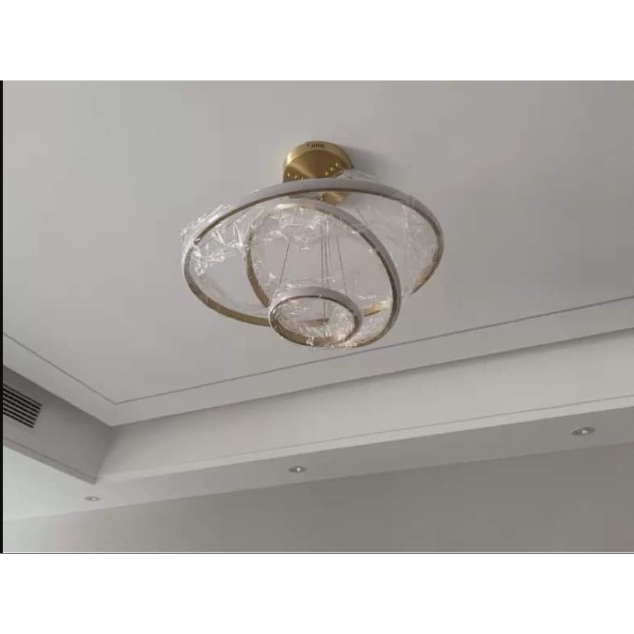 Đèn thả HYPO 3 vòng trang trí nội thất cao cấp, sang trọng - kèm điều khiển từ xa chyên dụng.