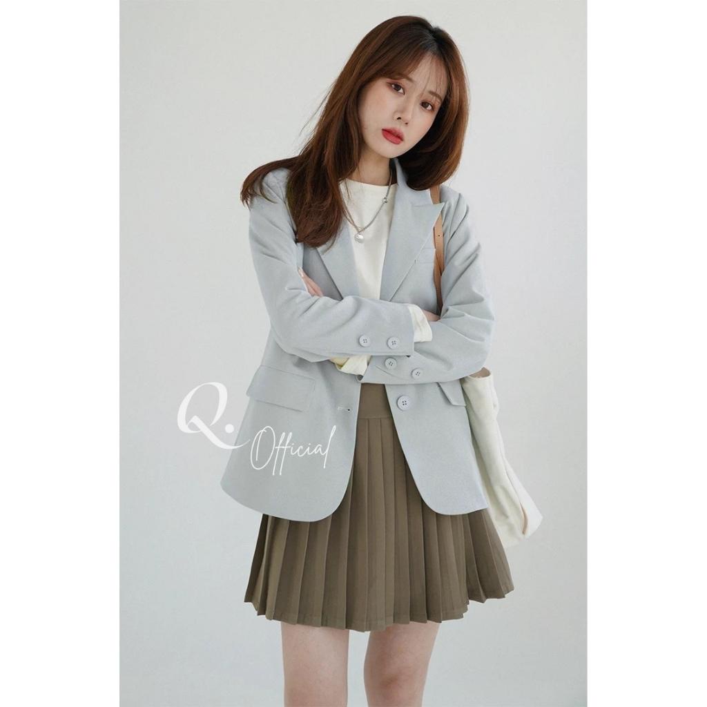 Chân Váy Xếp Ly Dáng Quây Kèm Cúc Cài Trên Cạp Siêu Sang Chảnh | BigBuy360 - bigbuy360.vn