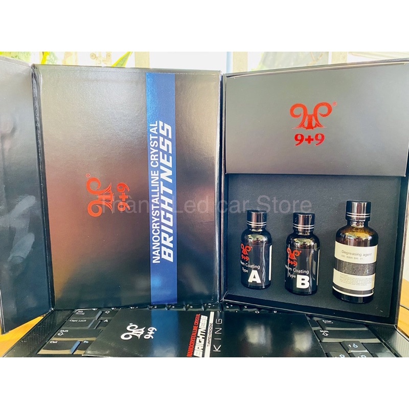 Phủ bảo vệ sơn xe ô tô 9+9 King Ceramic Coating Kit Pro (A+B+C) – chính hãng