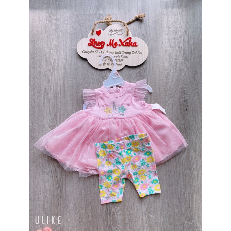 Set đầm công chúa kèm quần legging bé gái
