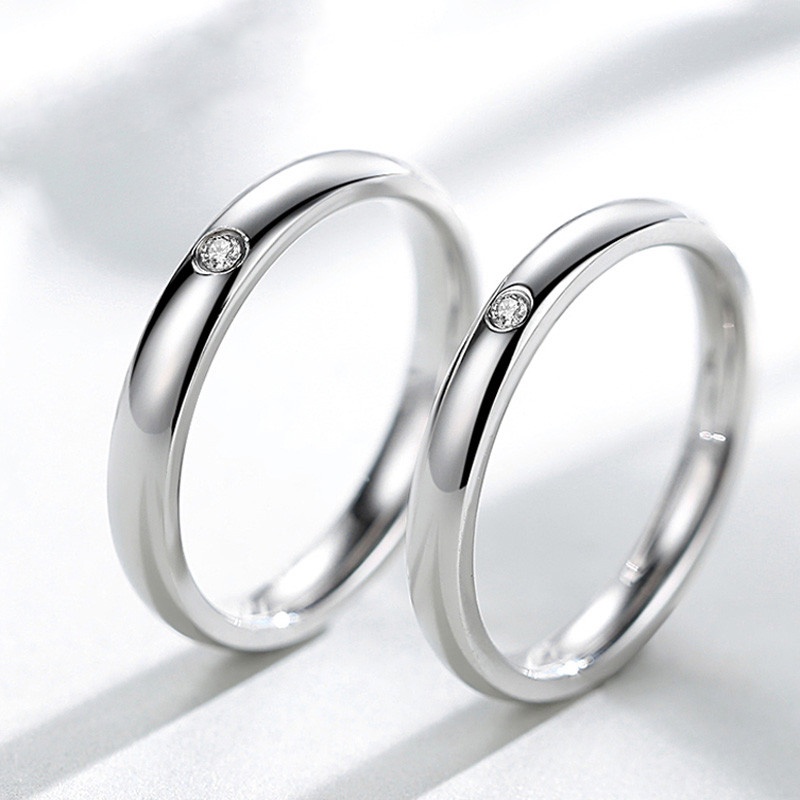 Nhẫn đôi Bạc Hiểu Minh NC029T