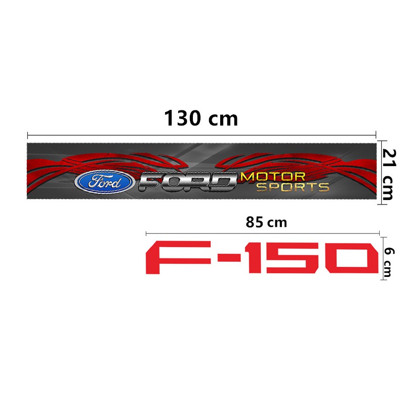 Miếng Dán Trang Trí Kính Chắn Gió Phía Trước Xe Hơi 130x21cm Cho Ford F150 Territory Ecosport Everest Kuga Explorer Fiesta