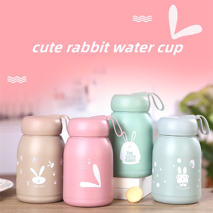 Dễ Thương Bình Đựng Nước Cách Nhiệt Chống Trượt Chống Mài Mòn Hình Thỏ Đáng Yêu Cho Trẻ Em