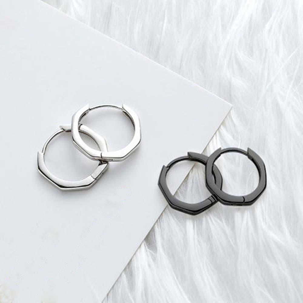 Bông Tai Hình Bát Giác Bằng Đồng Phong Cách Hàn Quốc Cho Nữ