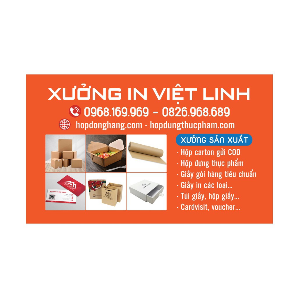 100 Hộp 18x10x4 cm - Hộp Carton Đóng Hàng, Hộp Cod