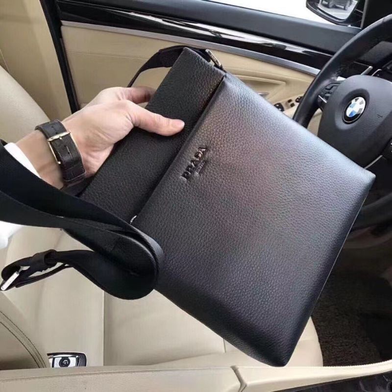 túi đeo chéo nam da thật kiểu dáng đơn giản thời thượng logo Prada