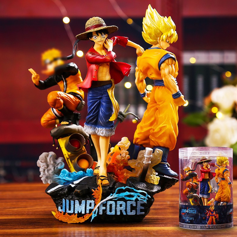 [ 25cm ] Tượng Goku x Naruto x Luffy 50th Anniversay Ver. - Jump Force - Baystore