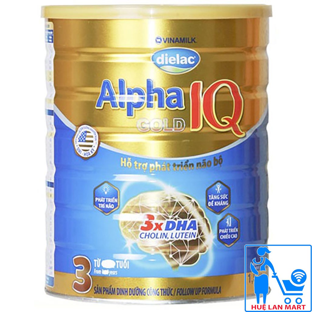 [CHÍNH HÃNG] Sữa Bột Vinamilk Dielac Alpha Gold IQ 3 - Hộp 1,5kg