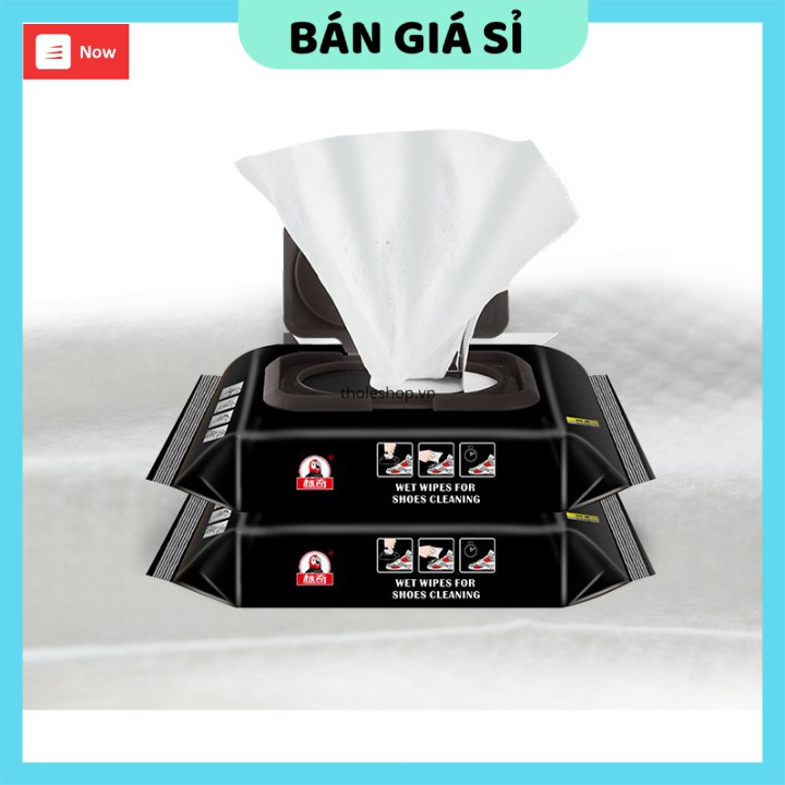 Giấy ướt   GIÁ VỐN   Gói 12 miếng khăn lau giày Sneaker tẩm sẵn nước tẩy, giữ mới đôi giày trên nhiều loại da 9401