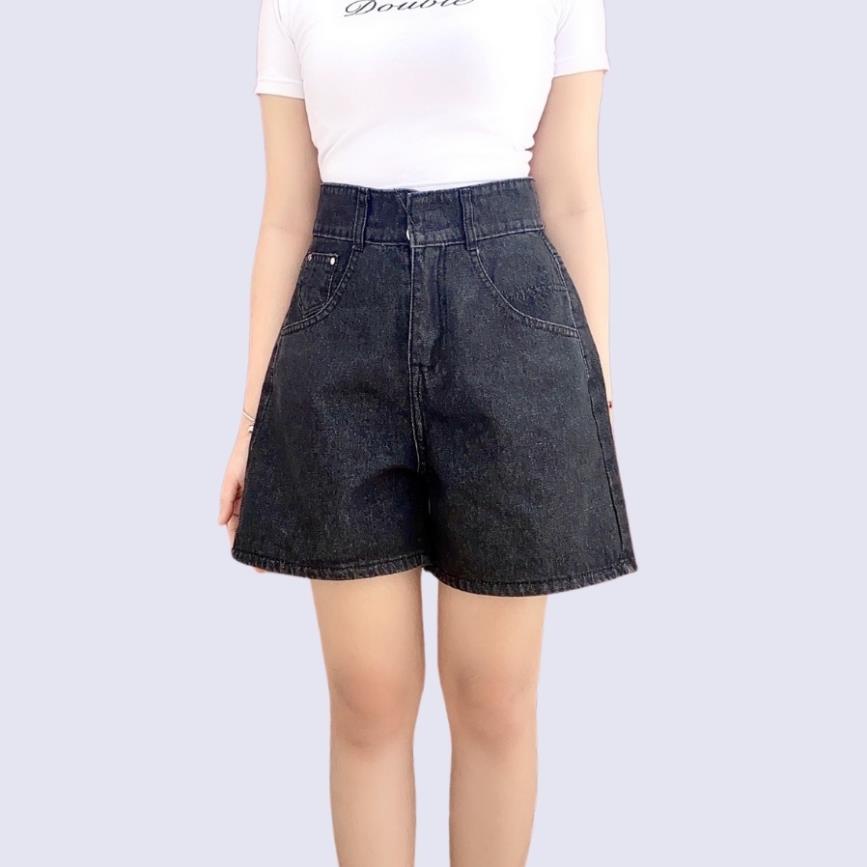 Quần Short Jeans Ngố Ống Rộng Túi Hông GOZ Ulzzang (2 Màu ) , Chất Jeans Mềm Dày Dặn , Dáng Quần Ống Rộng Cực Thon Chân