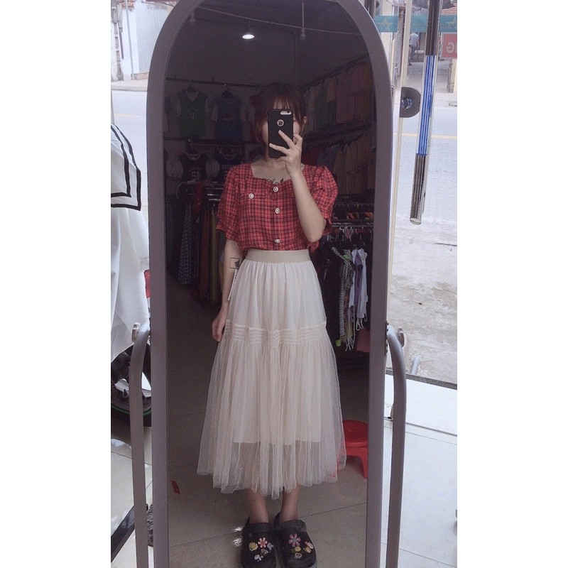 Chân váy dài Xếp Li cạp chun | BigBuy360 - bigbuy360.vn