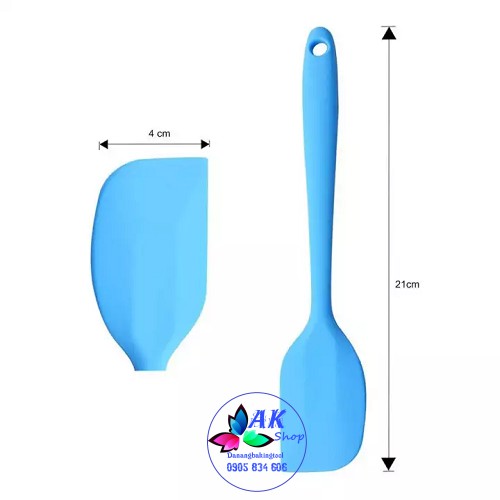 CÂY VÉT BỘT SPATULA SILICON ĐÚC 21.5CM