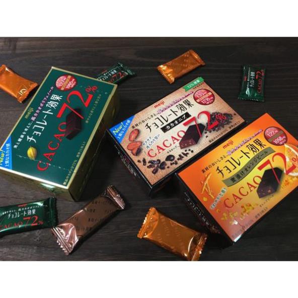 (6 loại) Chocolate đắng Meiji 95%- 86% - 72% Cacao 80gr