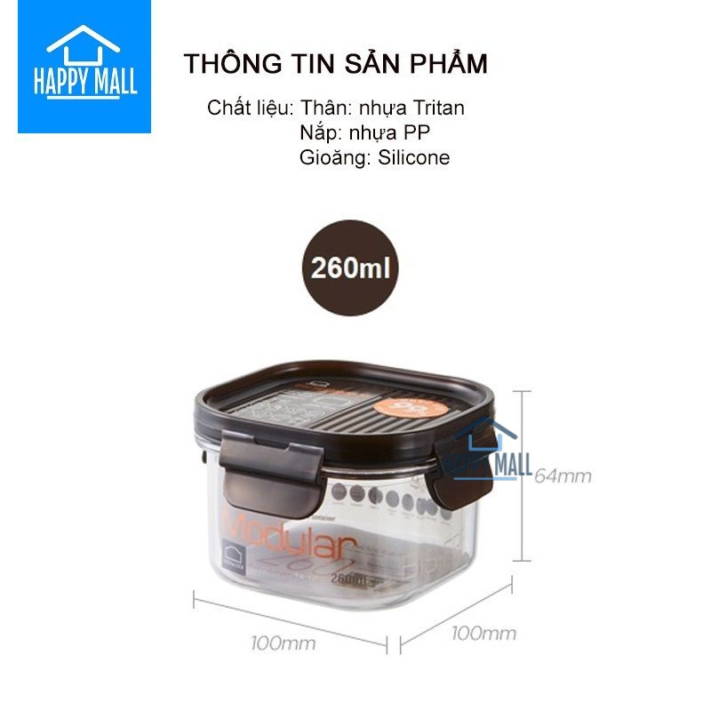 Bộ 3 hộp nhựa tritan Lock&amp;Lock dành cho bé Bisfree Modular dung tích 260mlx3