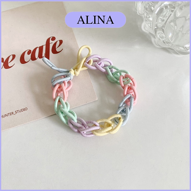 Dây Thun Cột Tóc Co dãn Màu Kẹo Ngọt Vòng Tay Cặp Tình Bạn Dễ Thương Alina K4-07