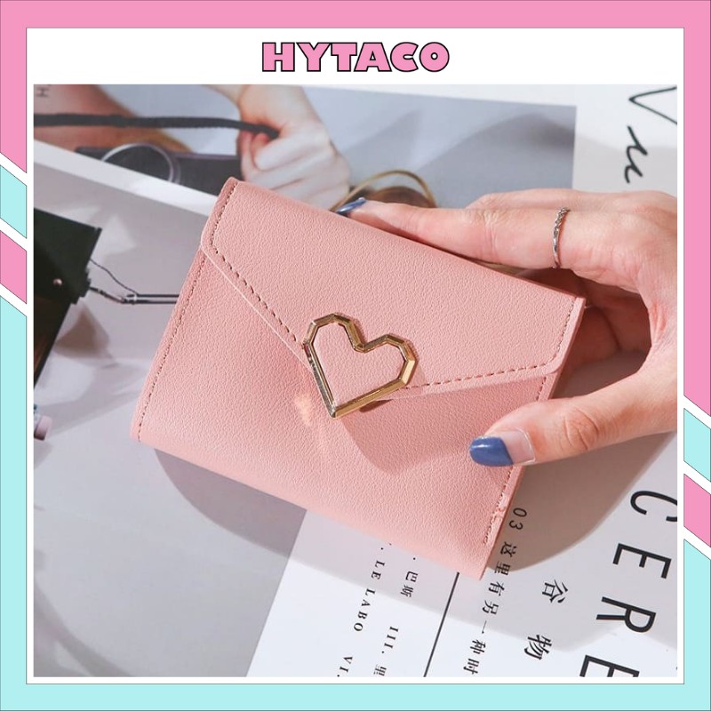Ví nữ mini ngắn đẹp giá rẻ cầm tay nhỏ gọn bỏ túi nhiều ngăn dễ thương HYTACO VN08