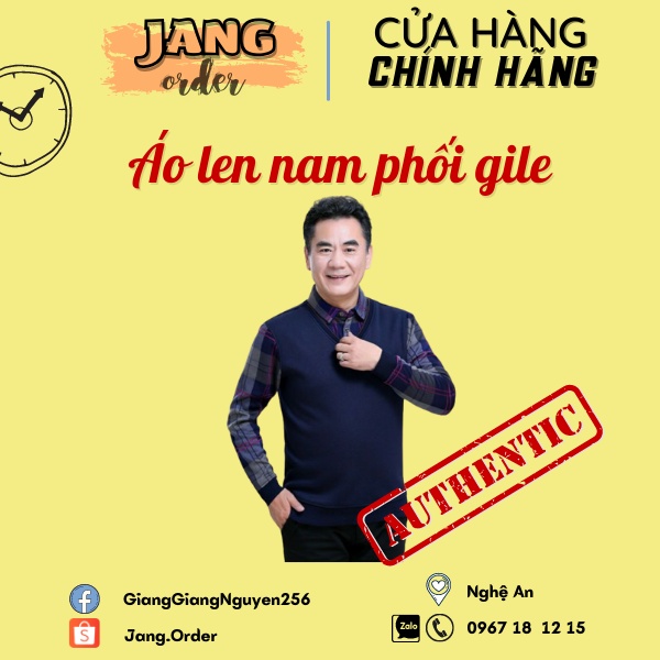 #230k ÁO LEN NAM DÁNG SƠ MI PHỐI GILE LÓT NHUNG