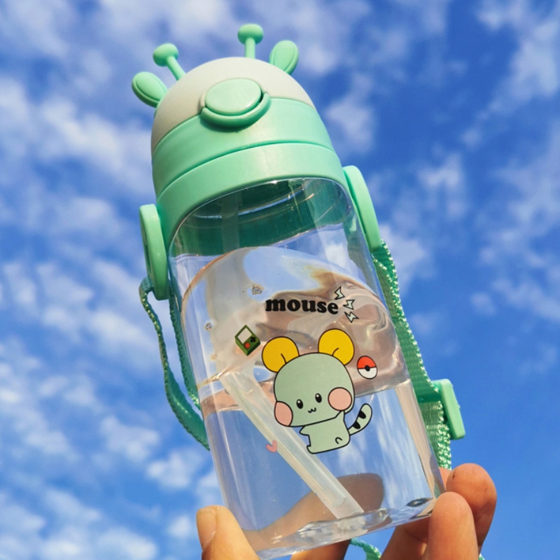 Bình Nước Họa Tiết Hoạt Hình Dễ Thương Cho Bé