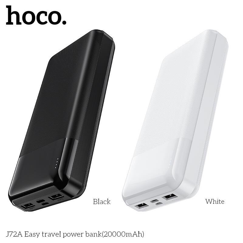 ✔CHÍNH HÃNG✔️Pin sạc dự phòng Hoco J72/J72A Easy travel 20000mAh 2 cổng Input/Output max 2A-Cho iPhone IPad-Bảo hành 12T