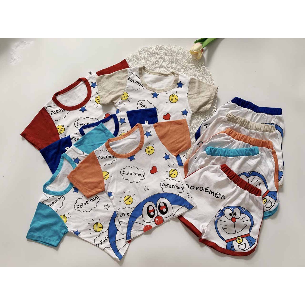 [MẪU MỚI] BỘ DORAEMON GIÁP LĂNG SIÊU CUTE CHO BÉ TRAI VÀ GÁI 8-18KG. XƯỞNG MAY BIBO