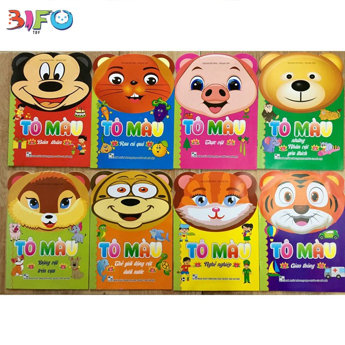 Set 8 quyển tập tô cho bé thỏa sức sáng tạo