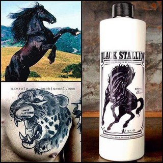 Mực đen Black Stallion Xăm Hình 12oz, mực đen tattoo cung cấp chính hãng bởi Elly Đặng Dcpx