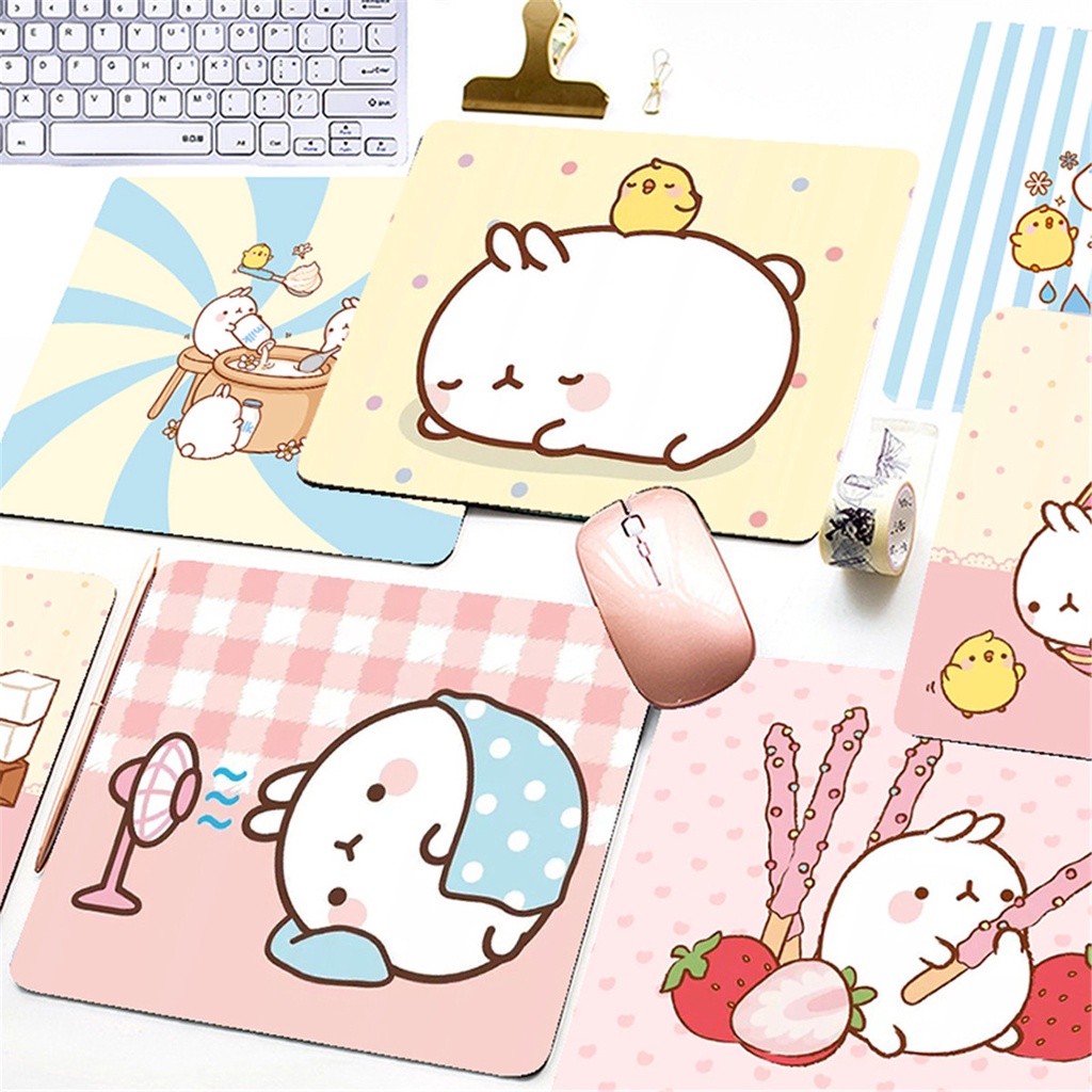 1 Miếng Lót Chuột Chống Trượt In Hình Molang Hoạt Hình