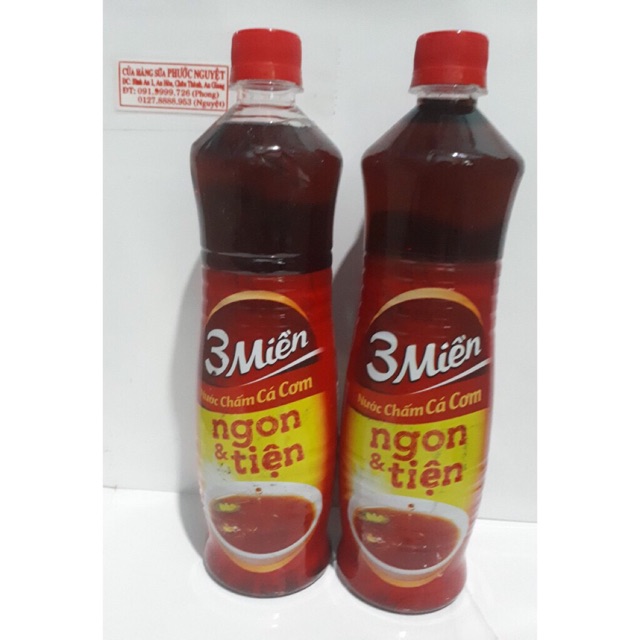 NƯỚC MẮM CÁ CƠM 3 MIỀN chai 800ml