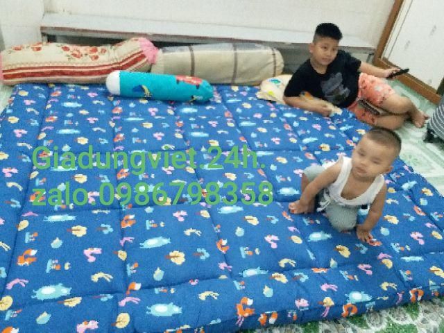 Nệm Topper 1m8x2m dày êm như giường khách sạn / nệm cuộn trải sàn ngủ gấp gọn.