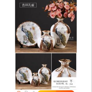 Bộ gốm sứ Trung Quốc viền vàng cỡ to