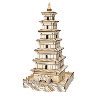 Đồ chơi lắp ráp 3D gỗ mô hình Chùa Ngỗng Lớn cắt laser